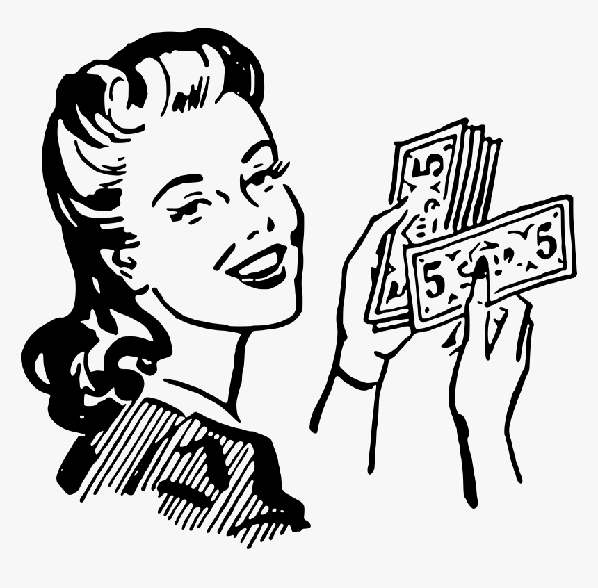 Clipart Person Money - Vintage Money Clip Art, HD Png Download