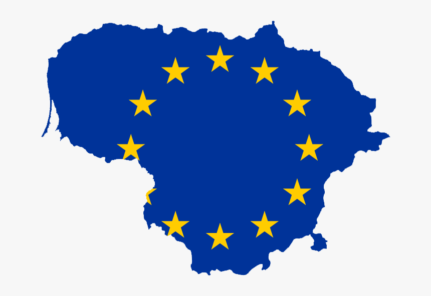 Flag-map Of Ltu Eu - Capital City Of Lithuania On Map, HD Png Download