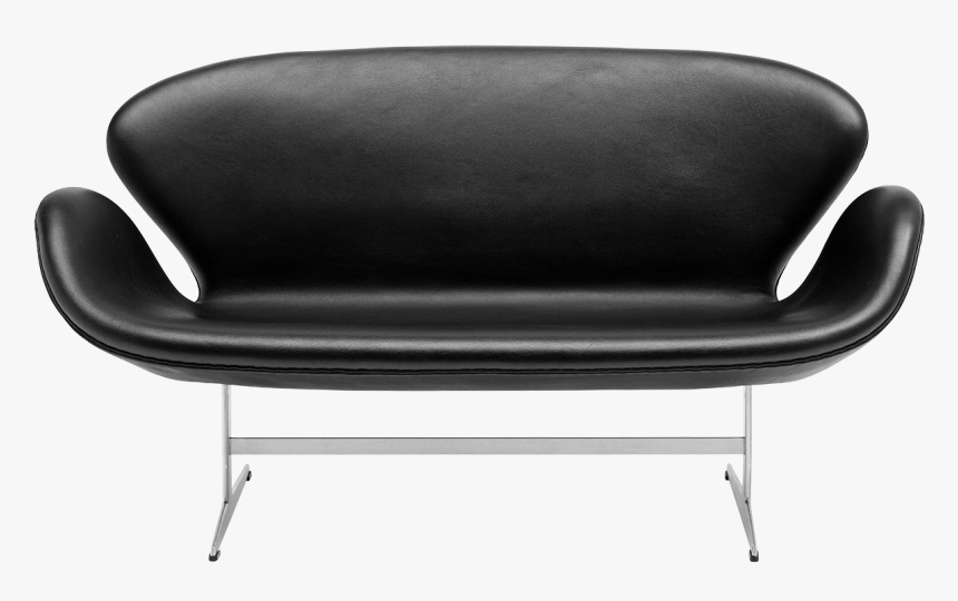 Fritz Hansen Fh Swan Sofa Black Elegance Leather - Swan, HD Png Download