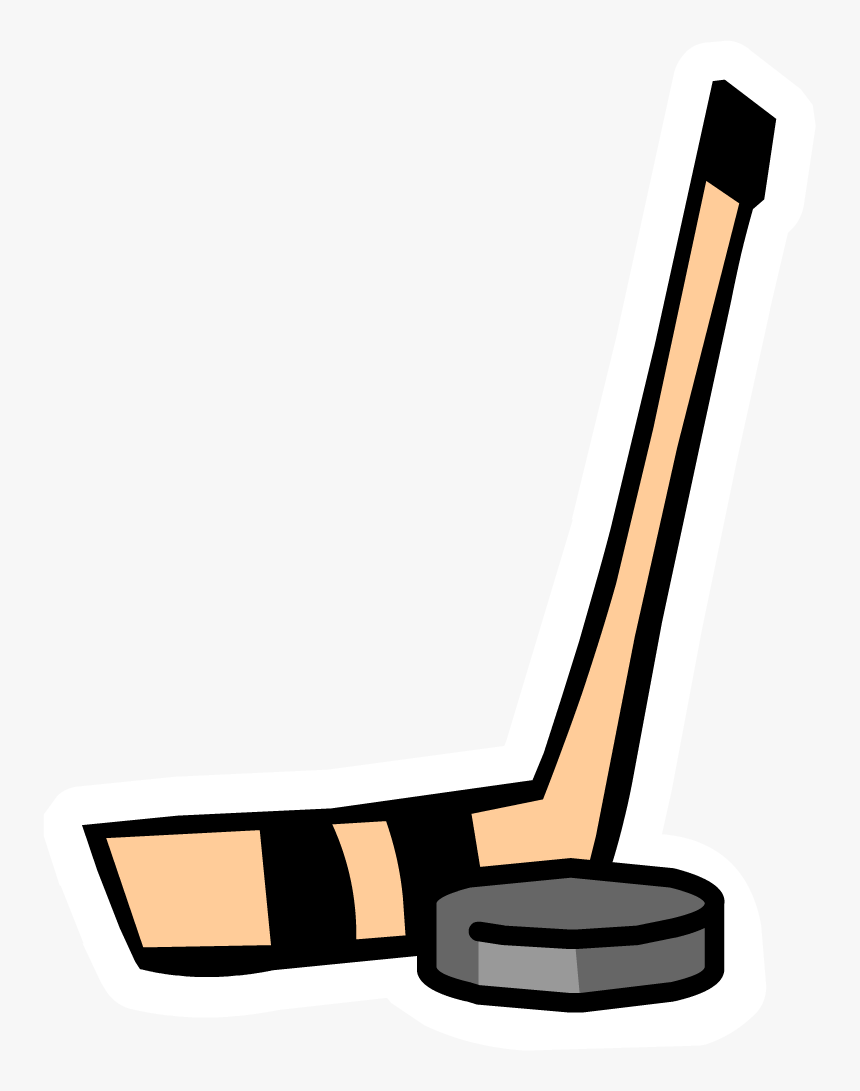 Hockey Stick Pin - Simple Cartoon Hockey Stick, HD Png Download