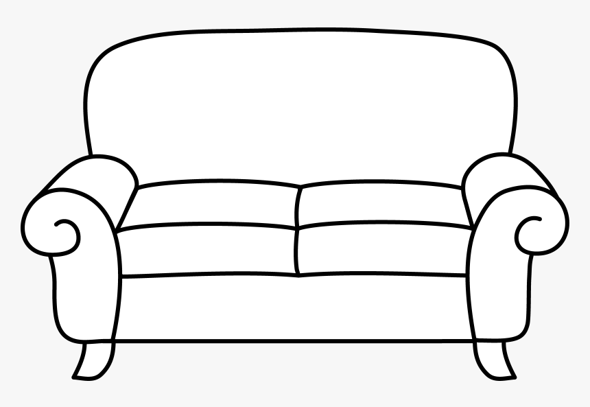 Couch Clipart A Green Couch Clipart Image - Transparent Background Couch Clipart, HD Png Download