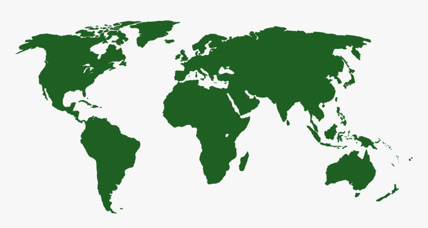 Map Of The World Green, HD Png Download