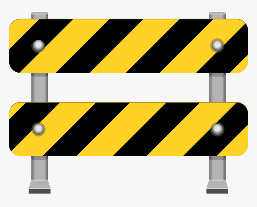Yellow Road Barricade Png Clip Art - Road Closed Clip Art, Transparent Png