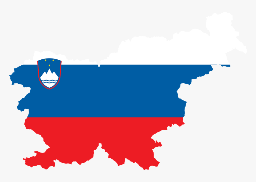 Slovenia Map With Flag, HD Png Download