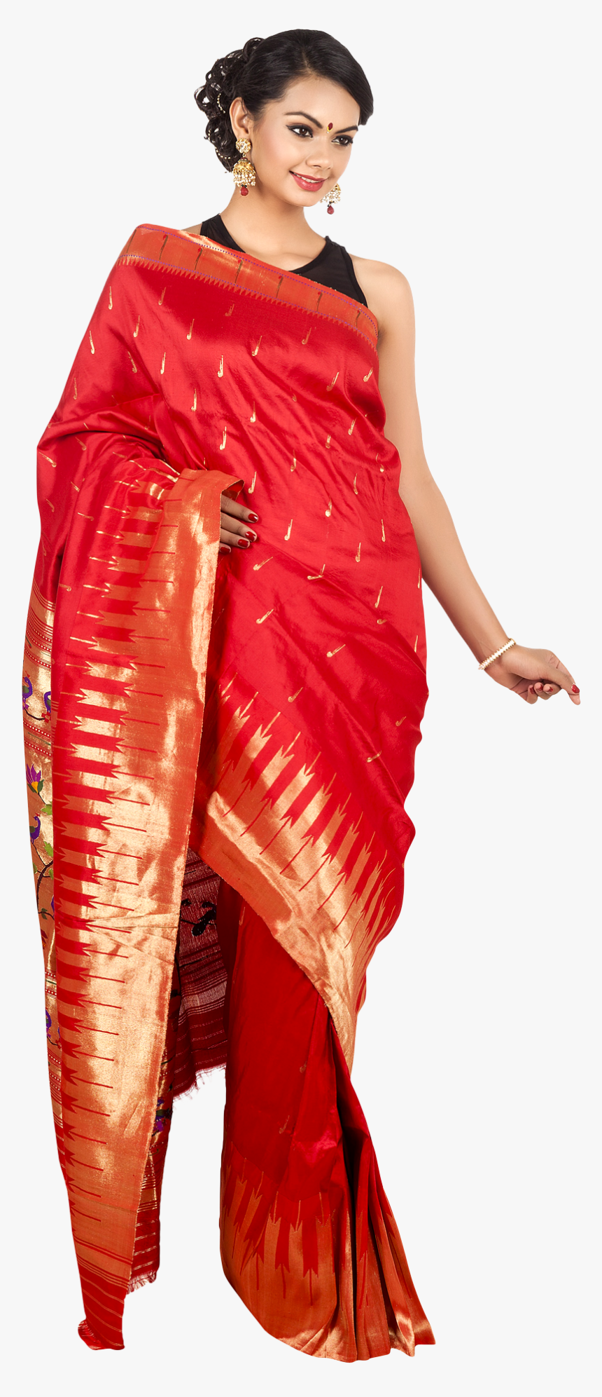 Women In Saree Png, Transparent Png