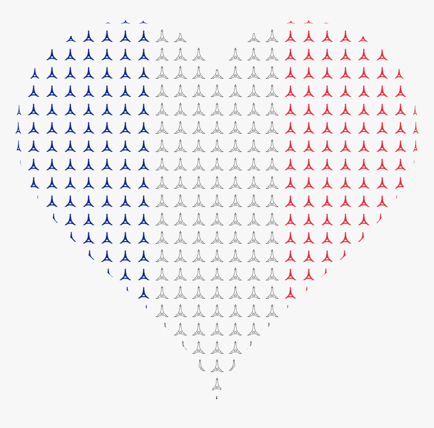 Heart France Flag Eiffel Tower Clip Arts - Colorfulness, HD Png Download