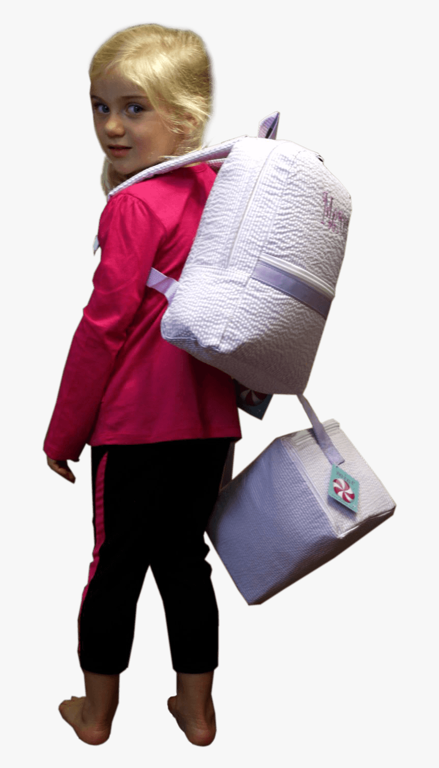 Child With Backpack Png, Transparent Png