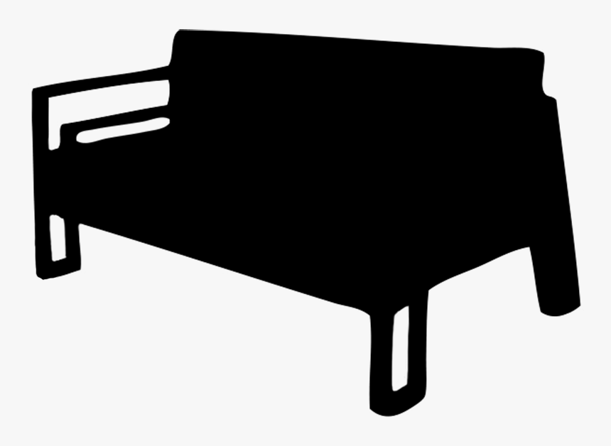 Silhouette Of An Sofa Png Clipart , Png Download - Couch Silhouette Png, Transparent Png