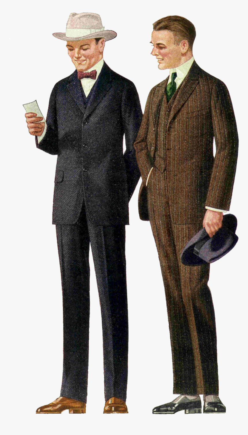 Clothing Clipart Male Clothes - 1918 Mens Fashion, HD Png Download