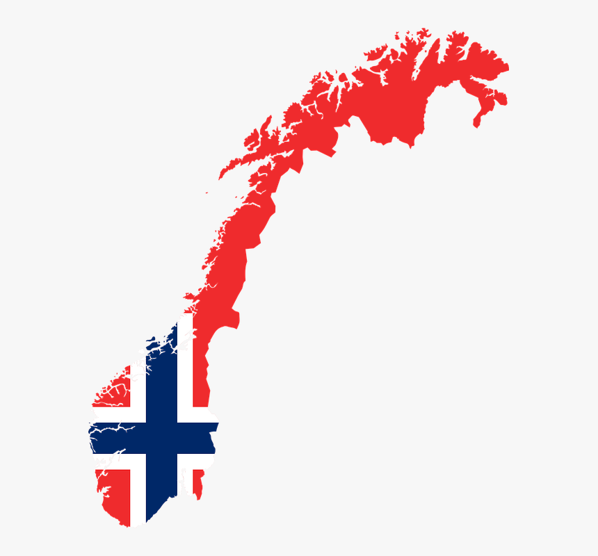 Country With Map On Flag Norway, Country, Europe, Flag, Borders, Map, Nation - Norway Map Flag, Hd  Png Download , Transparent Png Image - Pngitem