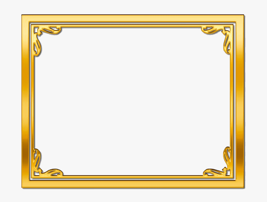 Gold Frame Png Picture - Golden Frame Png, Transparent Png