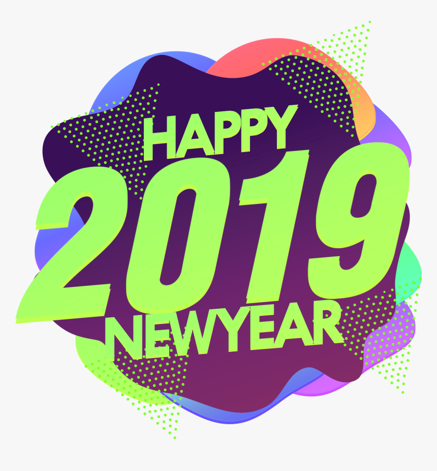 Happy 2019 New Year Png Image - Illustration, Transparent Png