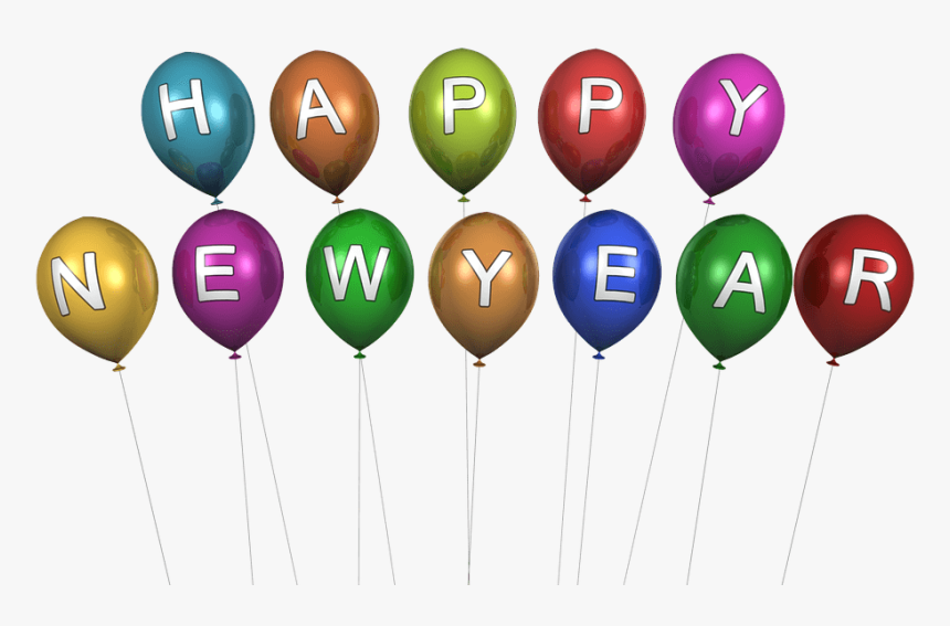 Happy New Year Balloons - Balloon, HD Png Download , Transparent Png