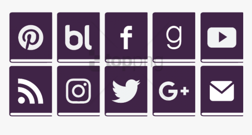 Social Media Icons Png - Facebook Instagram Youtube Png, Transparent Png