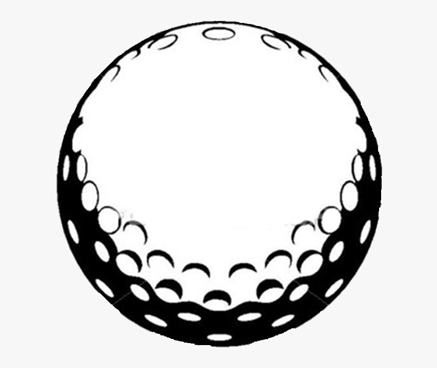 Golf Ball Black And White, HD Png Download