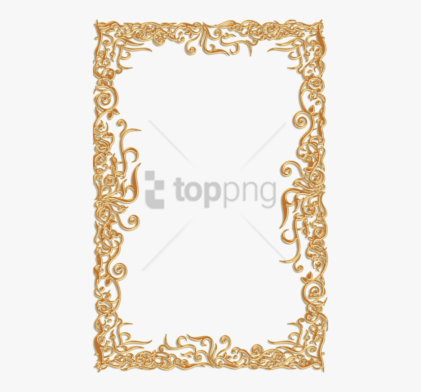 Text,line,clip Art,ornament,pattern - Fancy Gold Border Transparent ...