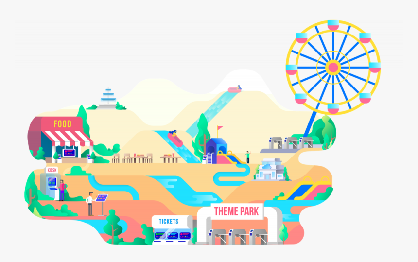 Amusement Park Png Free Download - Themepark Png, Transparent Png