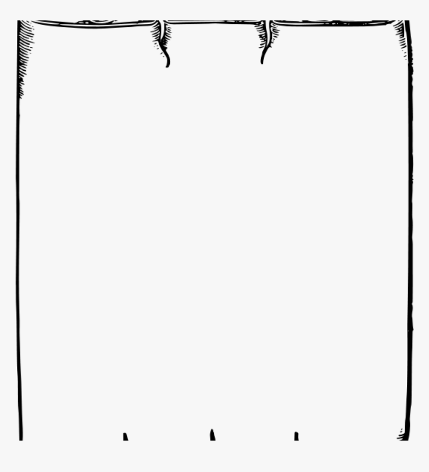 Scroll Border Clip Art Png Transparent Images Pluspng - Monochrome, Png Download