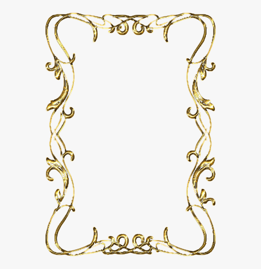 Transparent Scroll Work Png - Gold Picture Frame Png Transparent Background, Png Download
