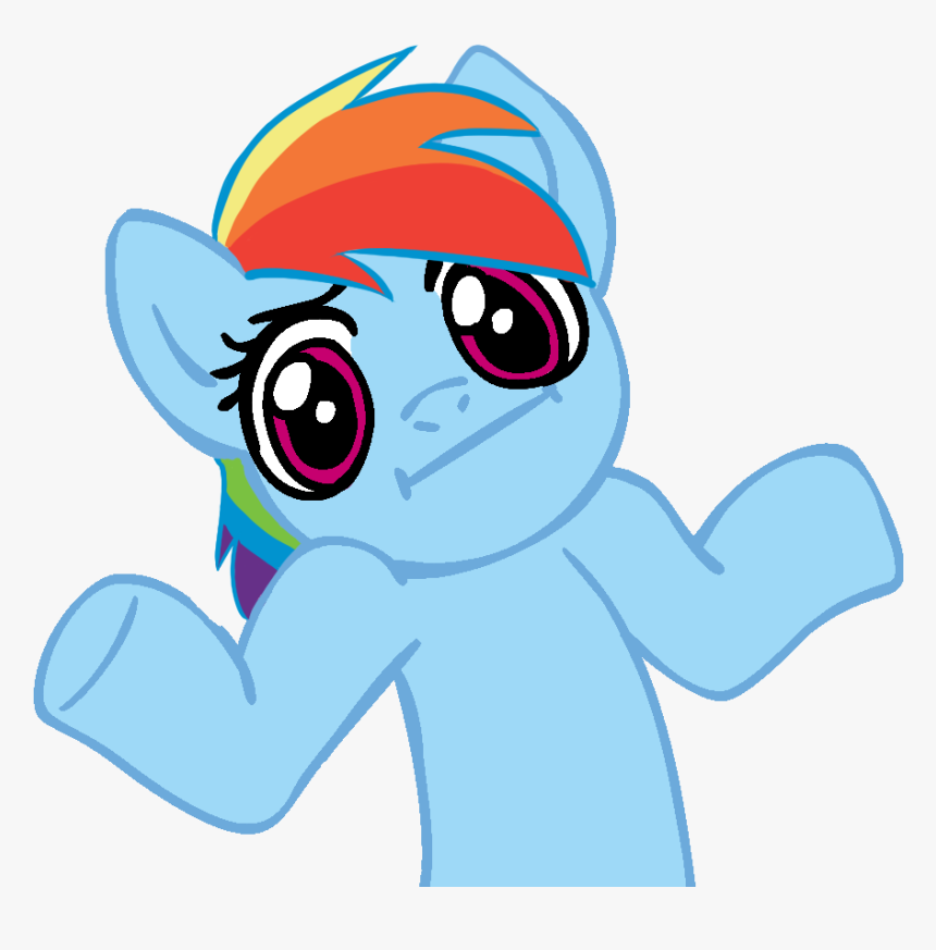 Image Tagged In Shrugs - Rainbow Dash I Don T Know, HD Png Download