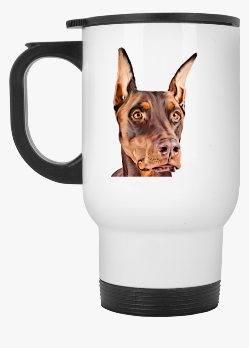 Doberman Pinscher White Travel Mug - Dental Knock Knock Jokes, HD Png Download
