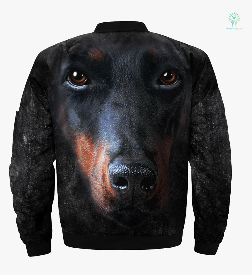 Doberman Pinscher Over Print Jacket %tag Familyloves - Doberman Face Shirt, HD Png Download