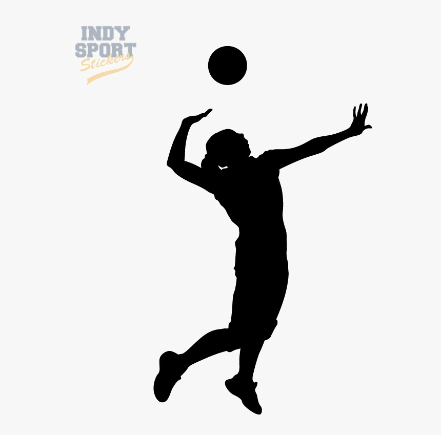Volleyball Player Png Image - Silhouette Volleyball Player Clipart, Transparent Png