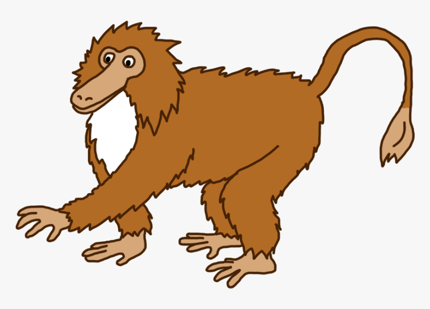 Funny Monkey Png - Hairy Monkey Clipart, Transparent Png