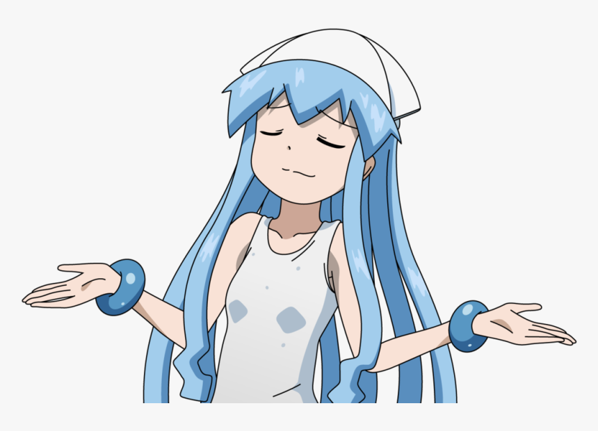 Squid Girl Shrug, HD Png Download