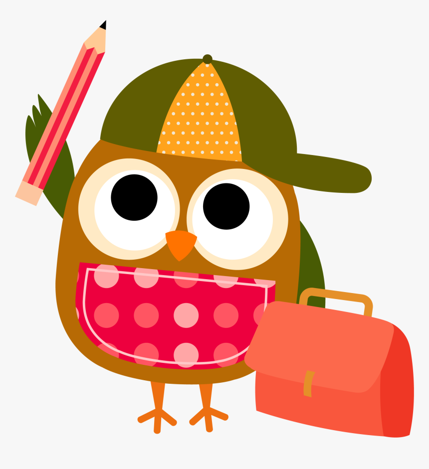 Cute Png Reading - School Owl Clip Art, Transparent Png