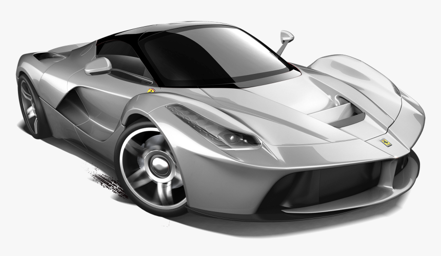 Toy Die-cast Car Laferrari Sports Hot Wheels Clipart - White Hot Wheels Png, Transparent Png