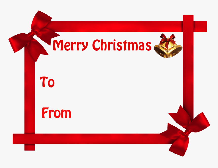 Christmas Gift Tag Transparent Background Christmas - Transparent Christmas Gift Tag, HD Png Download