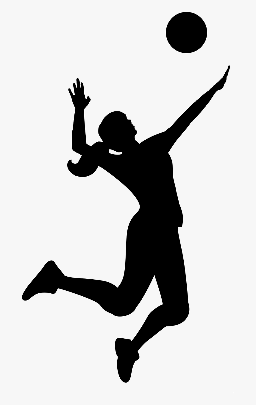 Volleyball Silhouette, HD Png Download