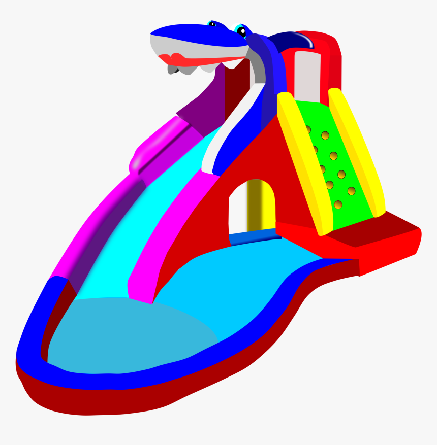 Free To Use & Public Domain Theme Park Clip Art - Inflatable Water Slide Clipart, HD Png Download