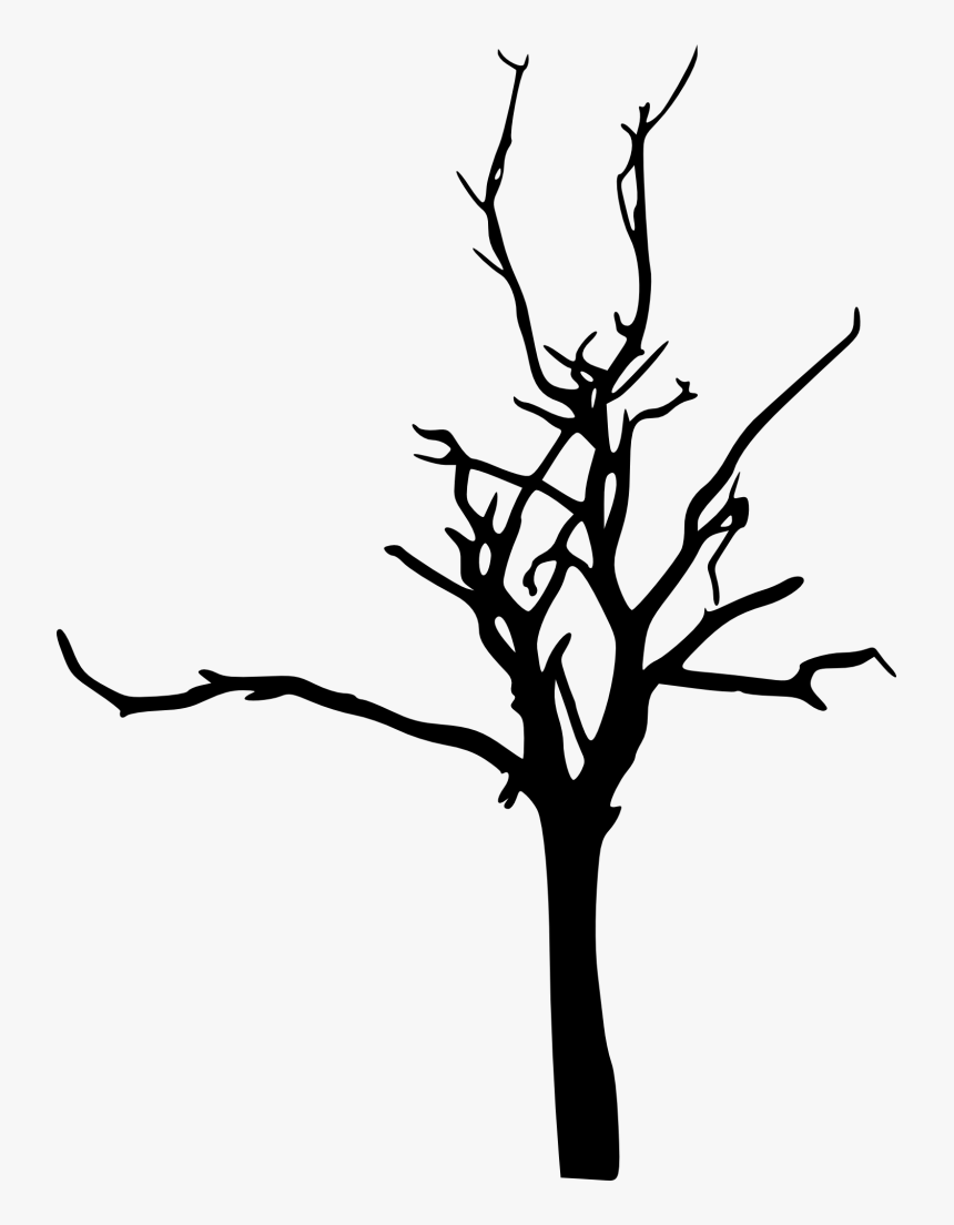Portable Network Graphics Clip Art Silhouette Tree - Simple Silhouette Of A Tree, HD Png Download