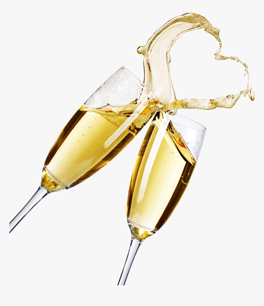 Grower Champagne Wine Ravioli Clip Art - Champagne Glasses Heart, HD Png Download