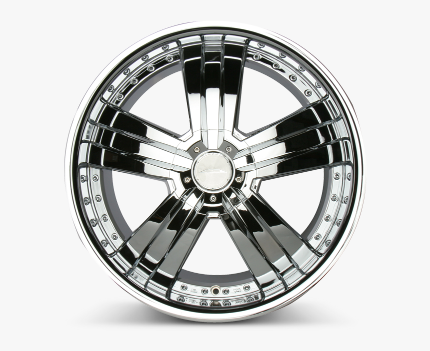 Deluxe C899 Chrome Wheels & Rims - Chrome Black Wheels Png, Transparent Png