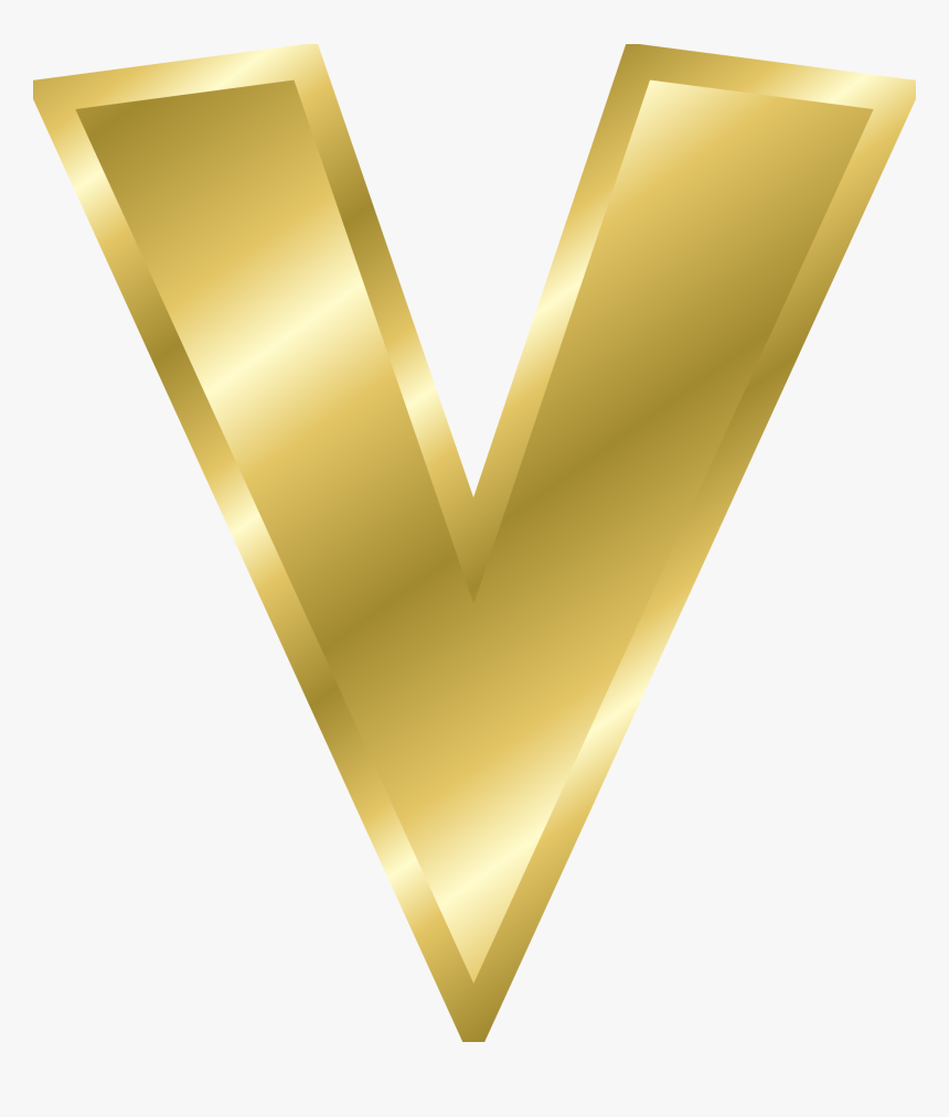 Download V Alphabet Png - Golden Letter V Png, Transparent Png