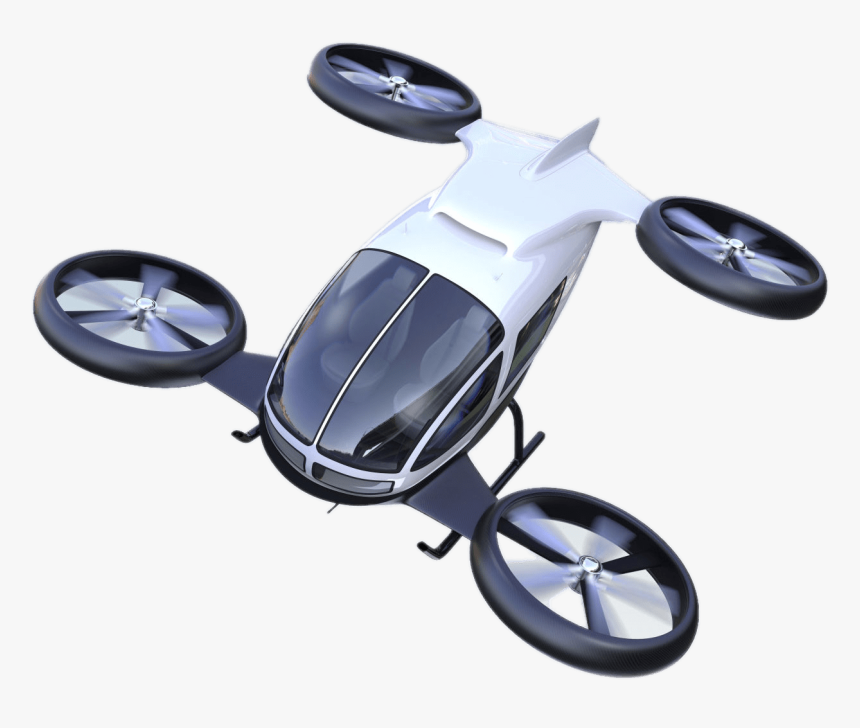 Flying Car With Big Rotary Wheels - Flying Car Clip Art, HD Png Download