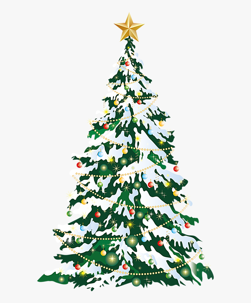 Christmas Tree Christmas Card Clip Art - Large Christmas Tree Clipart, HD Png Download