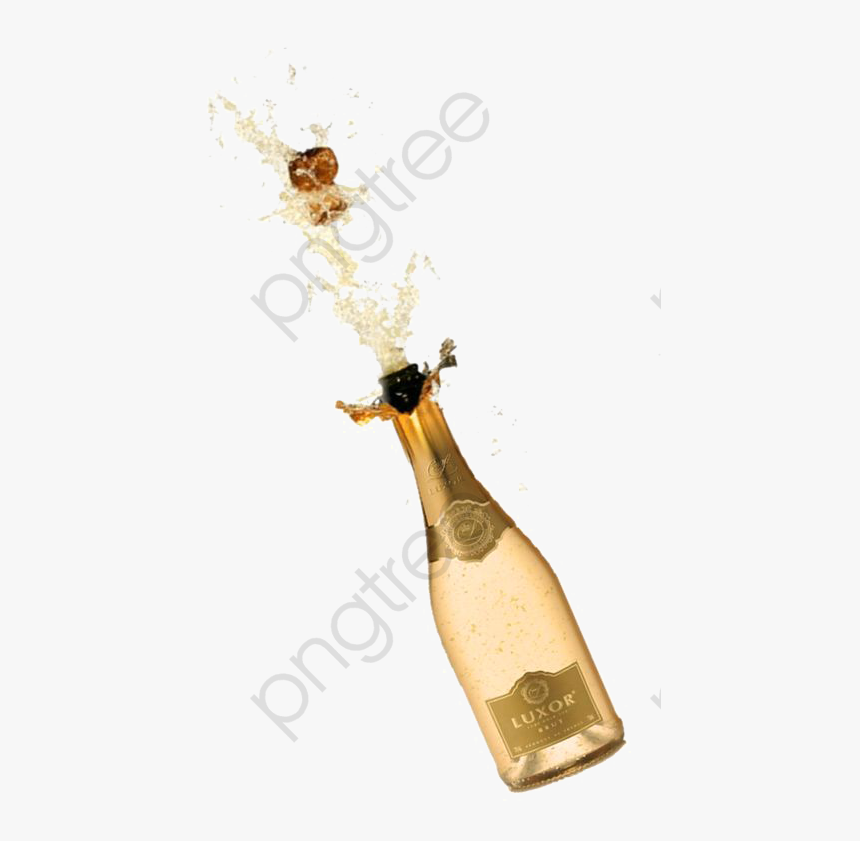 Transparent Champagne Bottle Png - Champagne Bottle Pop Png, Png Download