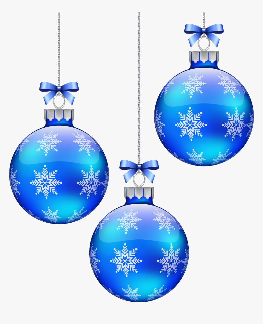 Blue Christmas Clip Art - Transparent Christmas Ball Blue Png, Png Download
