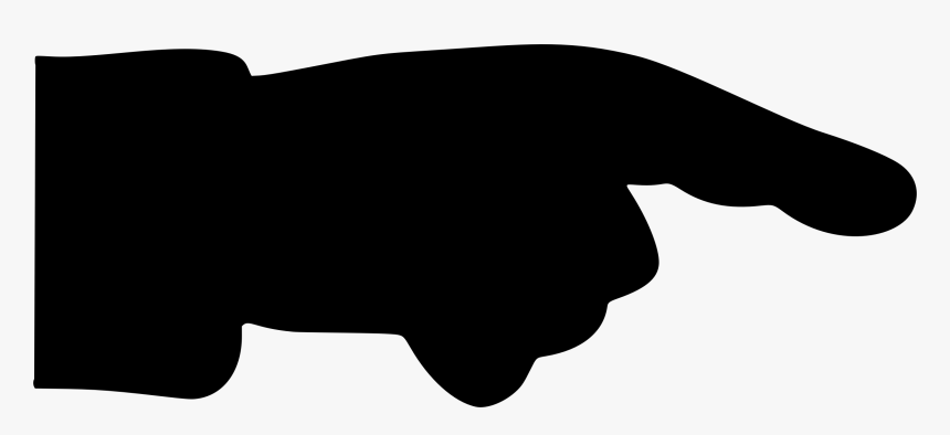 Clip Art Pointing Index Finger - Pointing Finger Clipart Silhouette, HD Png Download