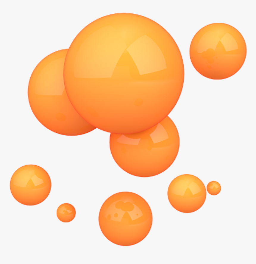 Orange Clipart Bubbles Shape Vector Png, Transparent Png
