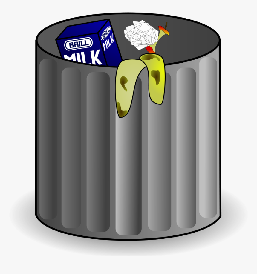 Clip Art Trashcan Vector Free - Garbage Can Clipart Png, Transparent Png