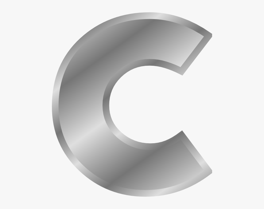 Effect Letters Alphabet Silver C Svg Clip Arts - Silver Alphabets, HD Png Download