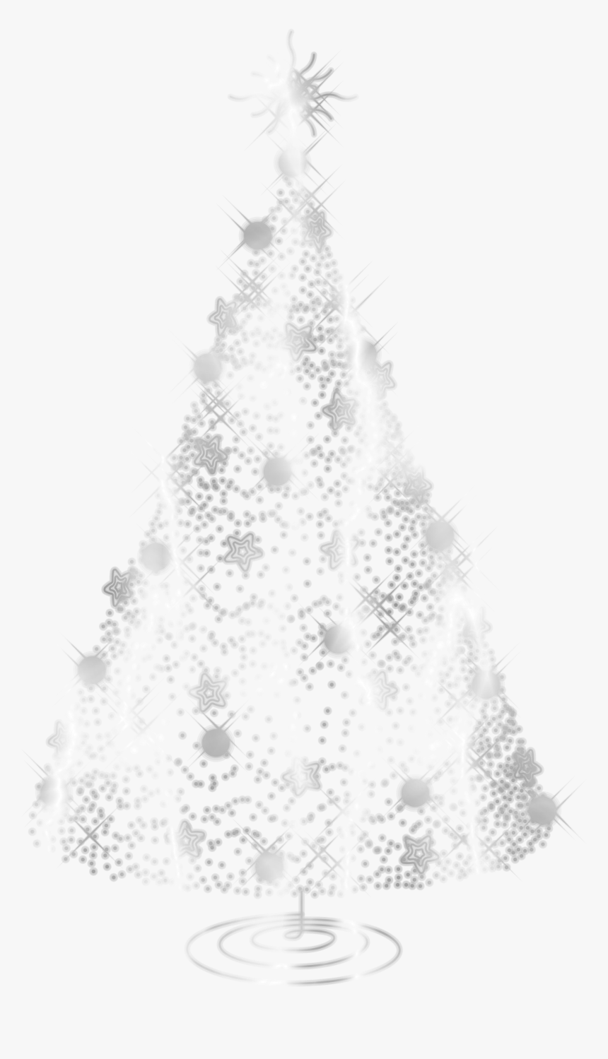 Black And White Christmas Ornament Clip Art Black And - Glittering Images Of Christmas, HD Png Download