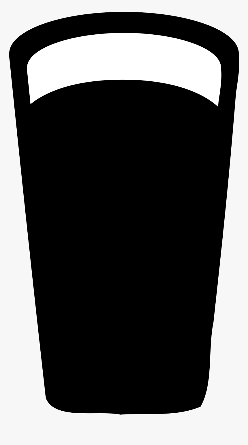 A Pint Of Stout Beer Clip Arts - Pint Glass Silhouette, HD Png Download