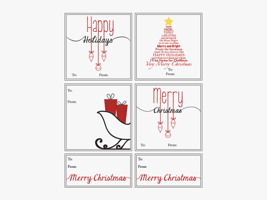 Free Printable Christmas Gift Tags Wallquotes, HD Png Download