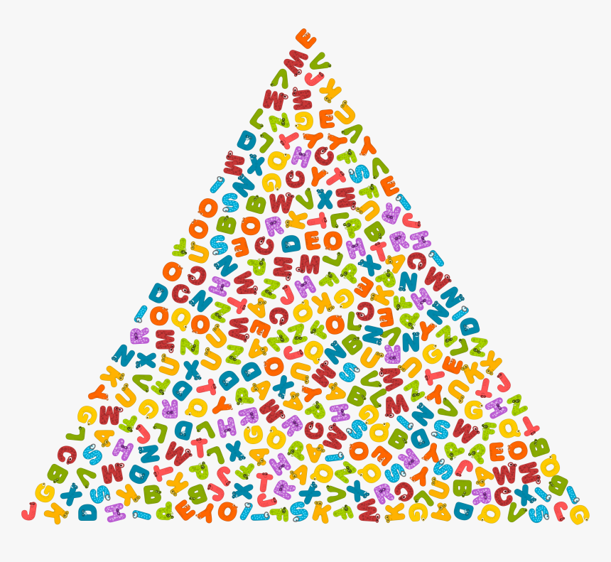 Transparent Triangles Clipart - Alphabet In A Triangle, HD Png Download